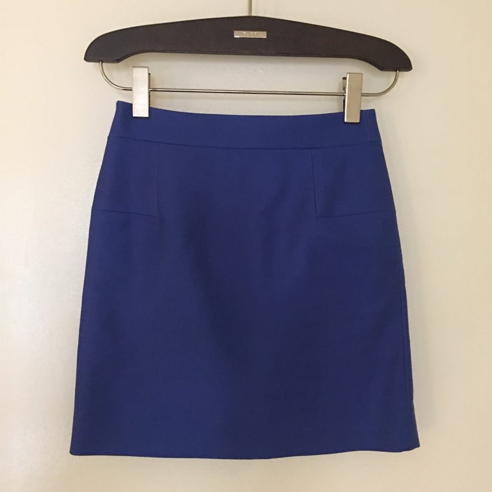J. Crew Cobalt Blue mini skirt with back zip